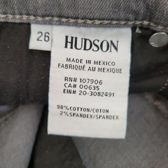Hudson Gray Krista Super Skinny Stretch Mid Rise Denim Jeans Pants Size 26 - Picture 10 of 13